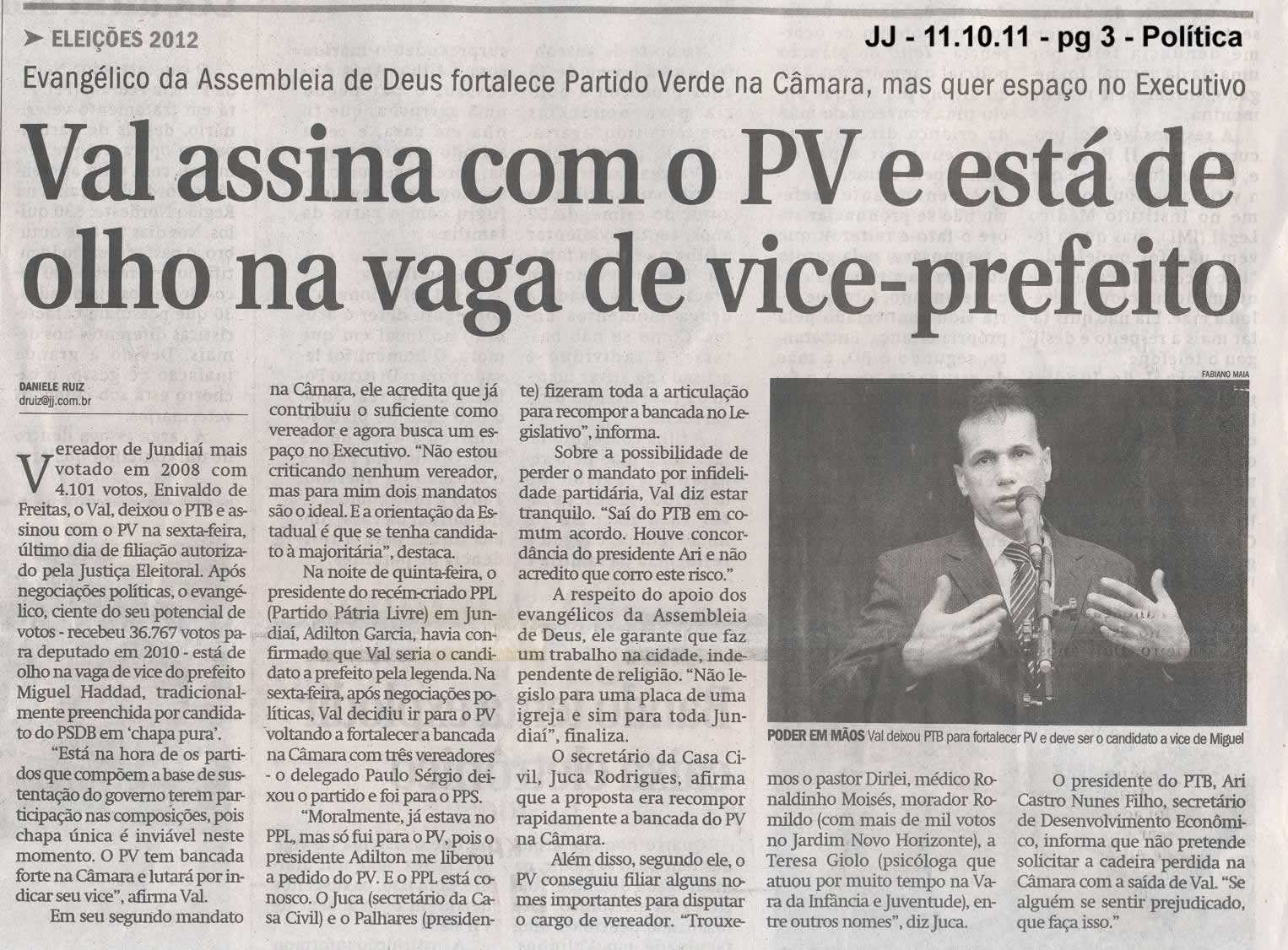 Jornal de Jundiaí - 11/10/2011