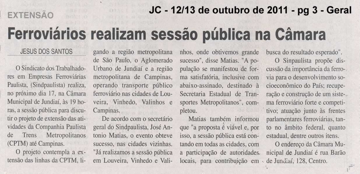 Jornal da Cidade - 12/10/2011
