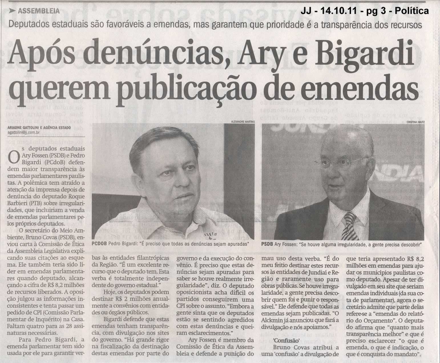 Jornal de Jundiaí - 14/10/2011
