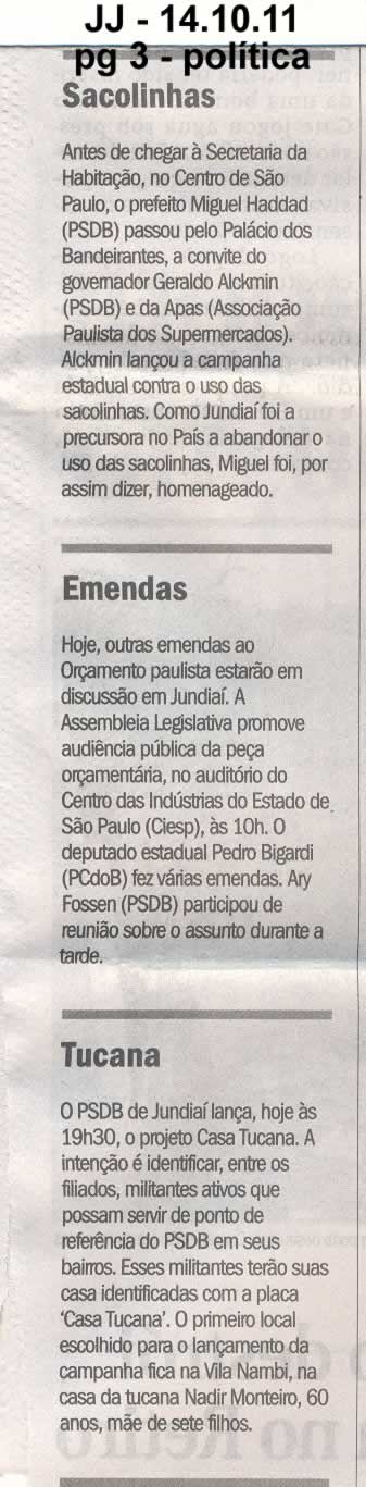 Jornal de Jundiaí - 14/10/2011