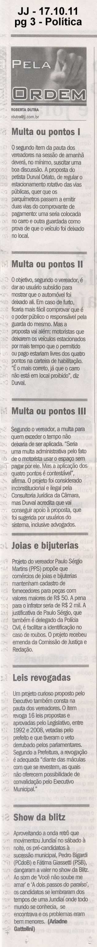 Jornal de Jundiaí - 17/10/2011
