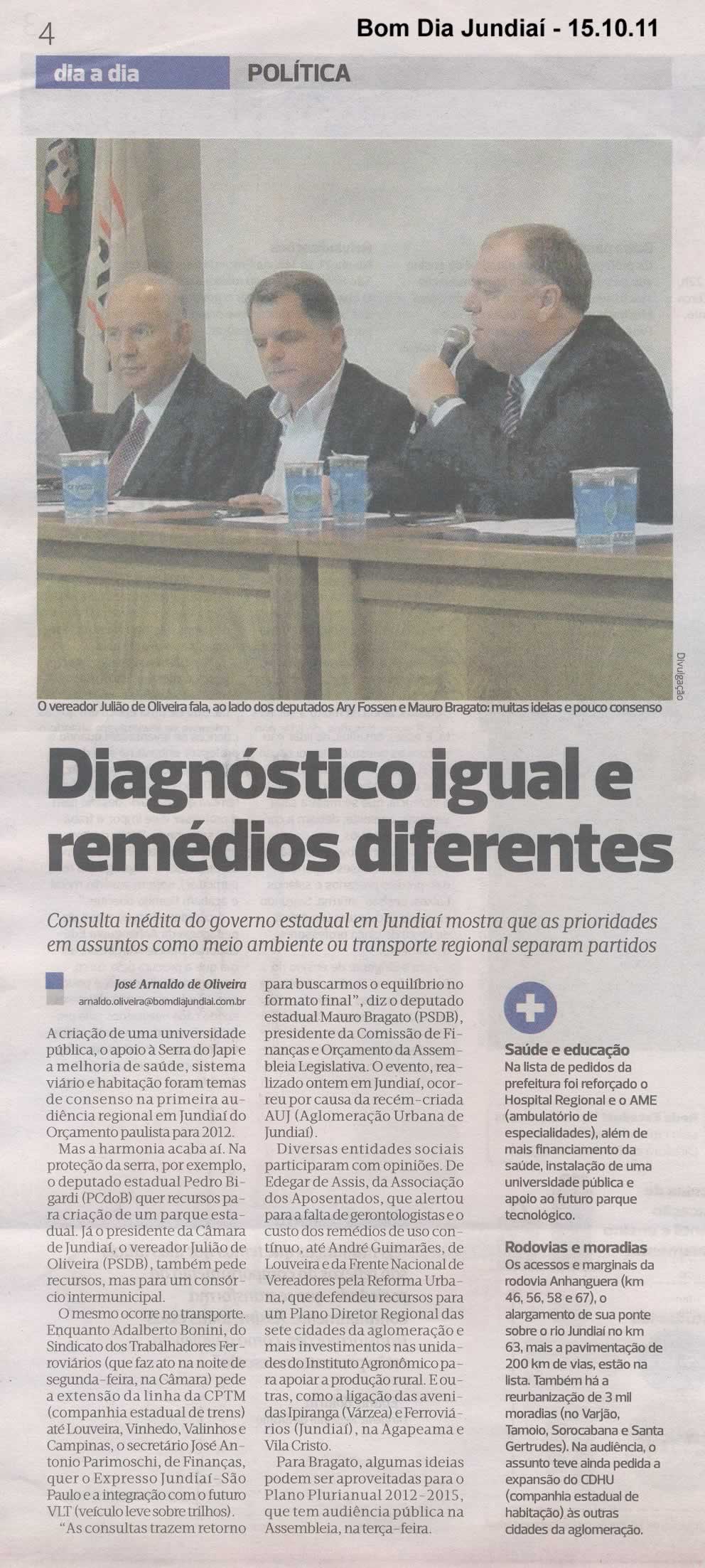 Bom Dia Jundiaí - 15/10/2011