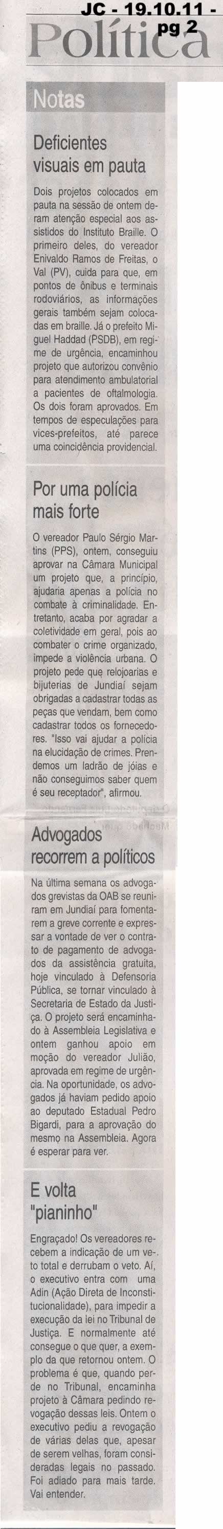 Jornal da Cidade - 19/10/2011