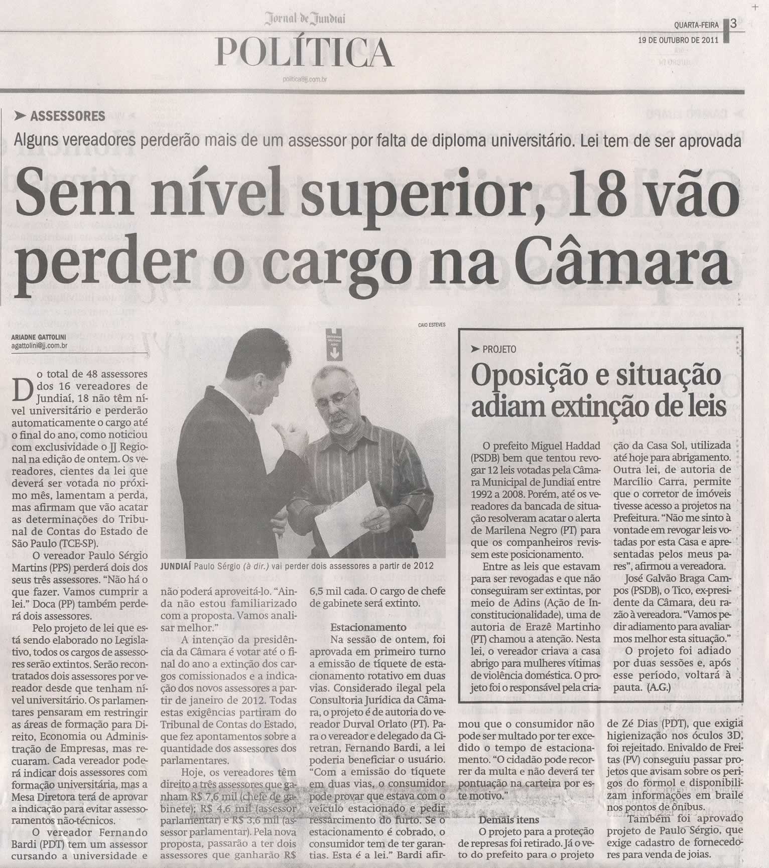 Jornal de Jundiaí - 19/10/2011