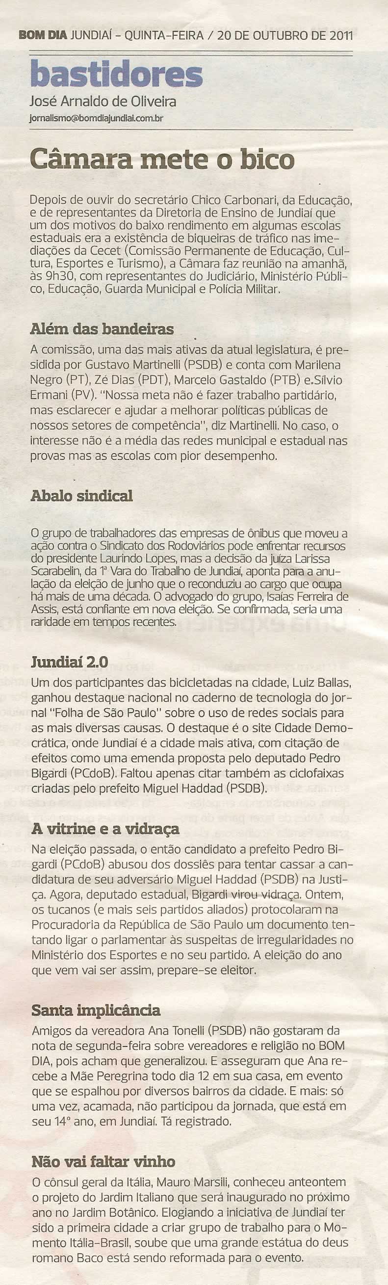 Bom Dia Jundiaí - 20/10/2011