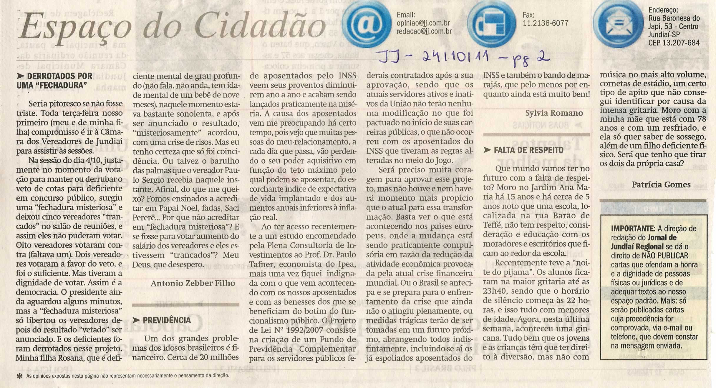 Jornal de Jundiaí - 24/10/2011