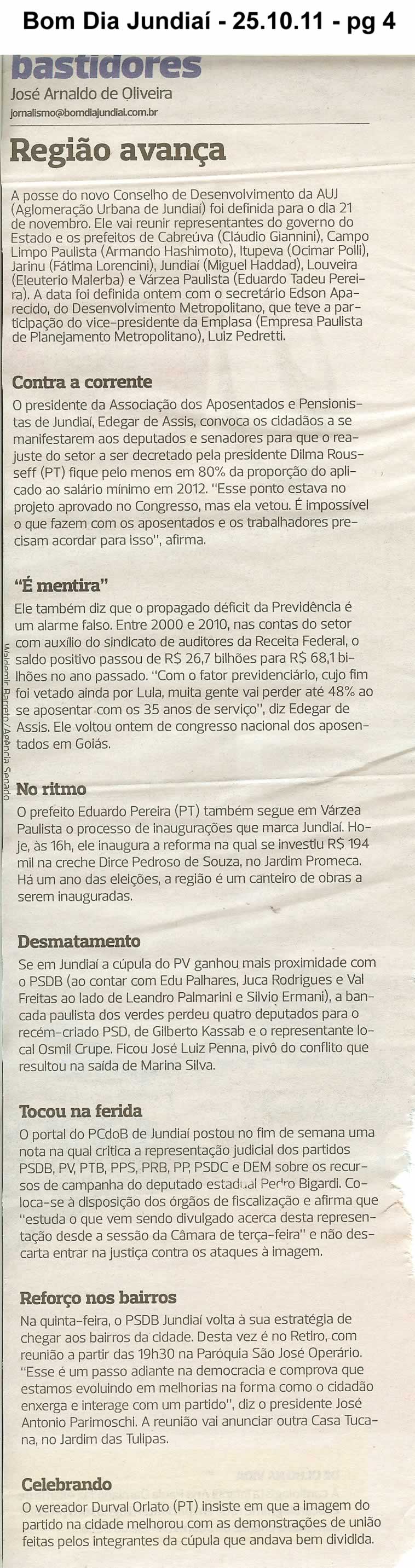 Bom Dia Jundiaí - 25/10/2011