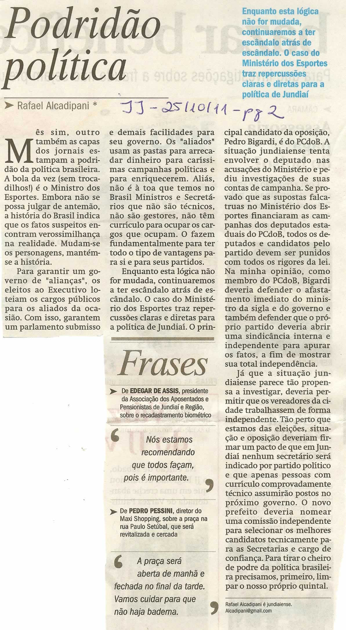 Jornal de Jundiaí - 25/10/2011