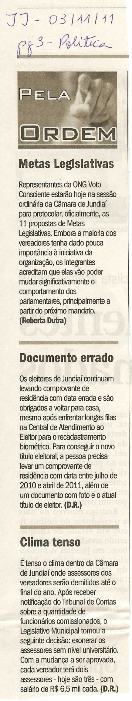 Jornal de Jundiaí - 03/11/2011