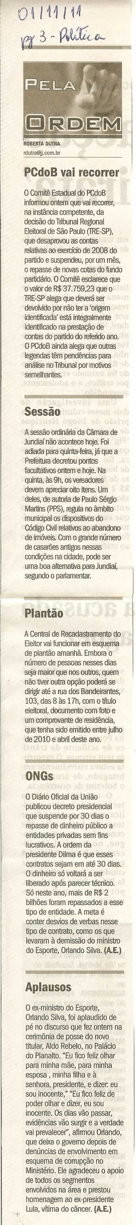 Bom Dia Jundiaí - 01/11/2011