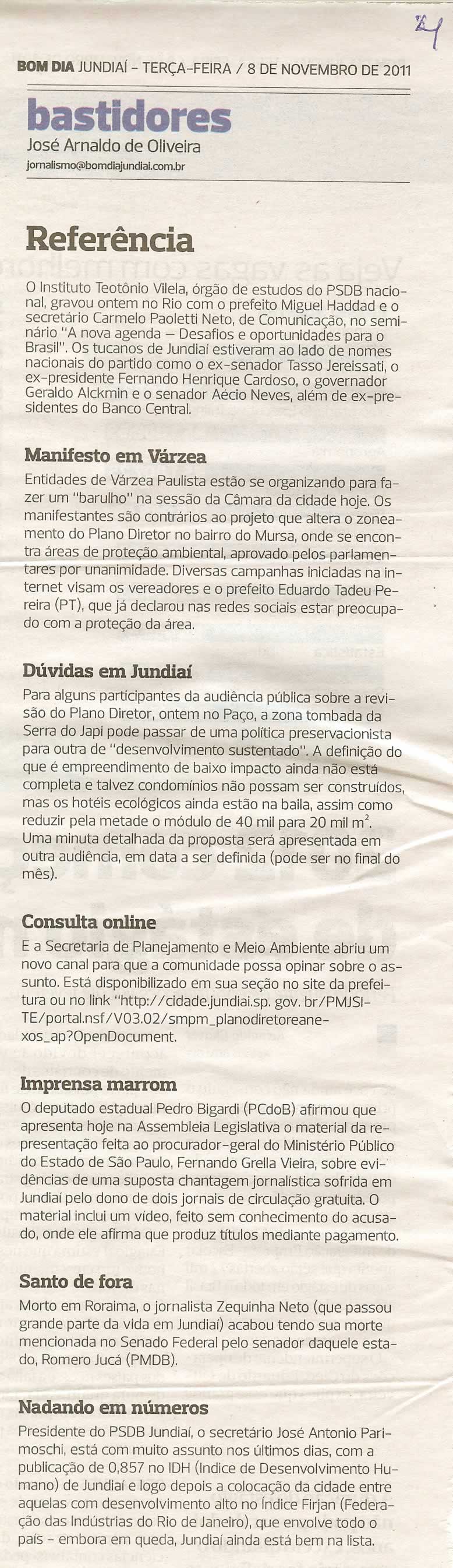 Bom Dia Jundiaí - 08/11/2011