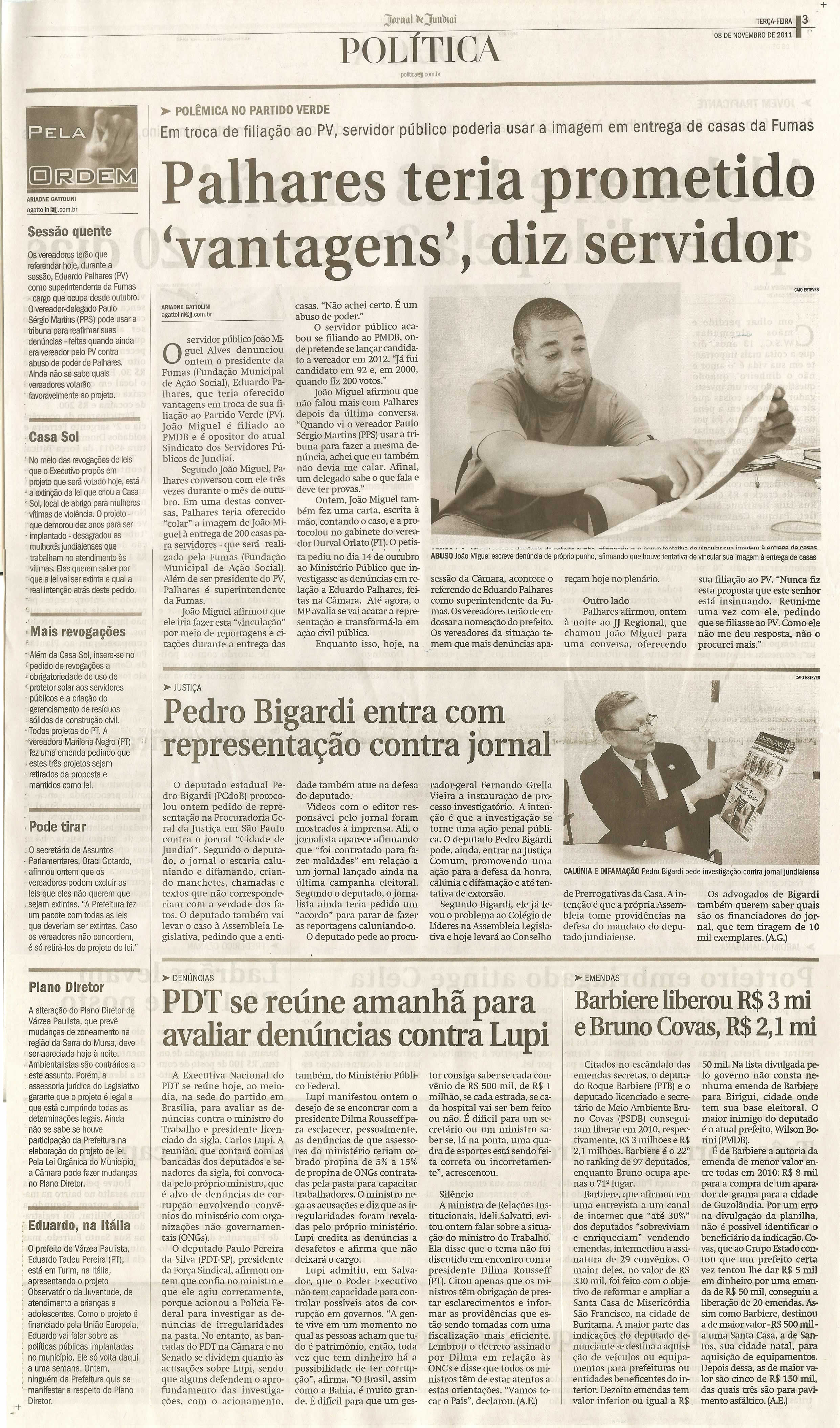 Jornal de Jundiaí - 08/11/2011