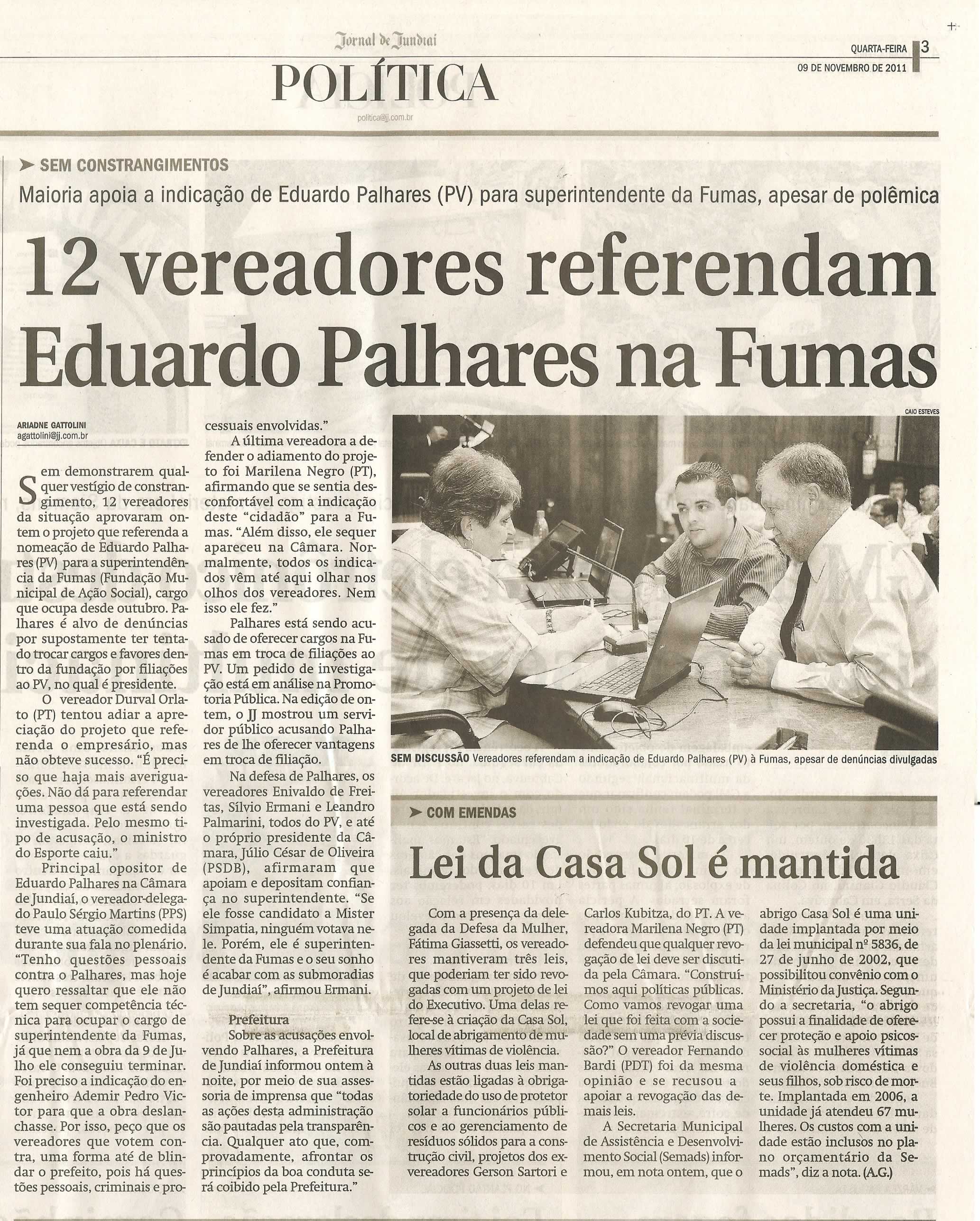 Jornal de Jundiaí - 09/11/2011