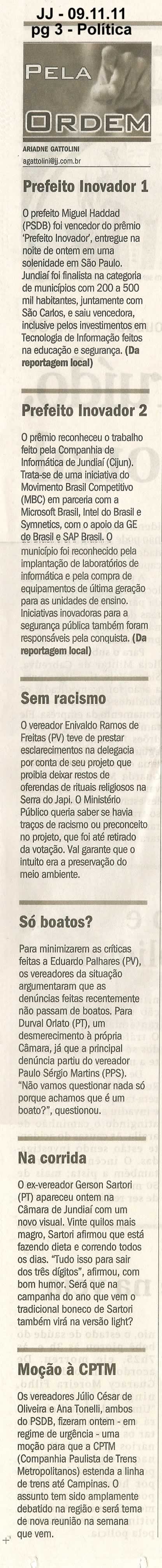 Jornal de Jundiaí - 09/11/2011