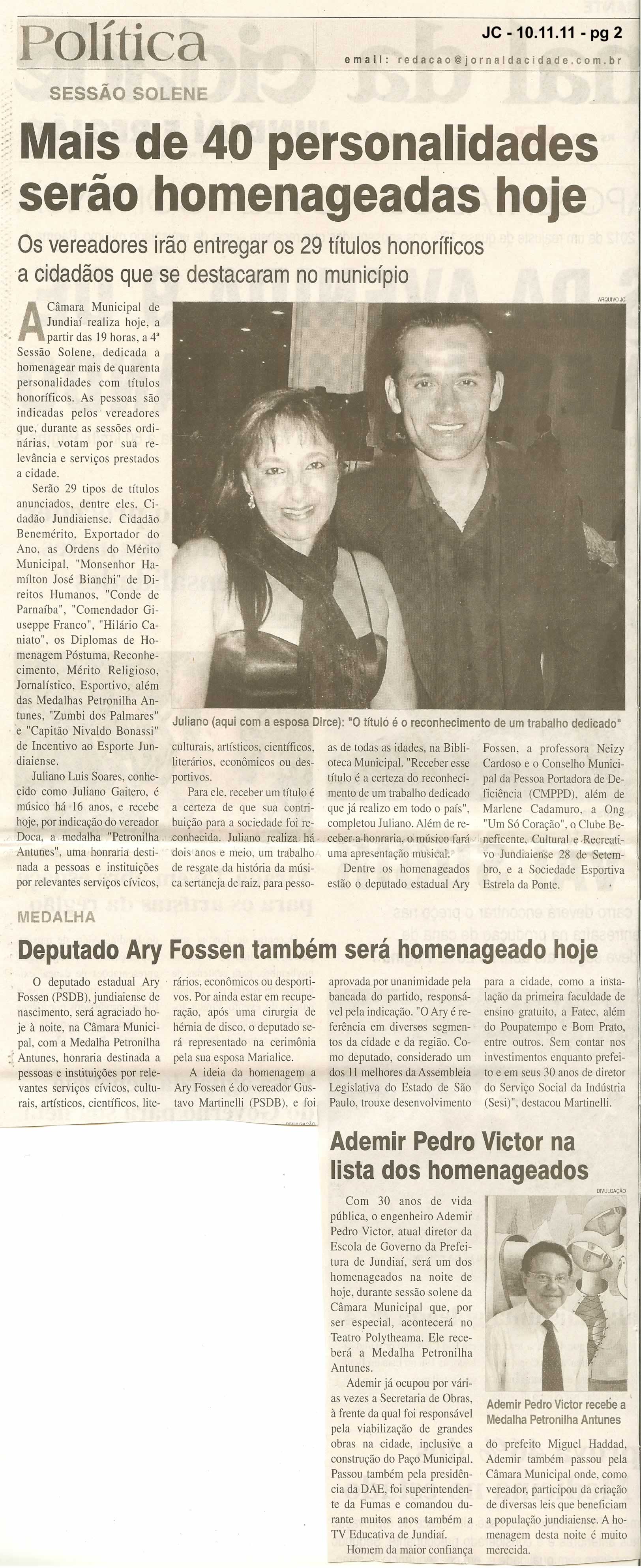 Jornal da Cidade - 10/11/2011