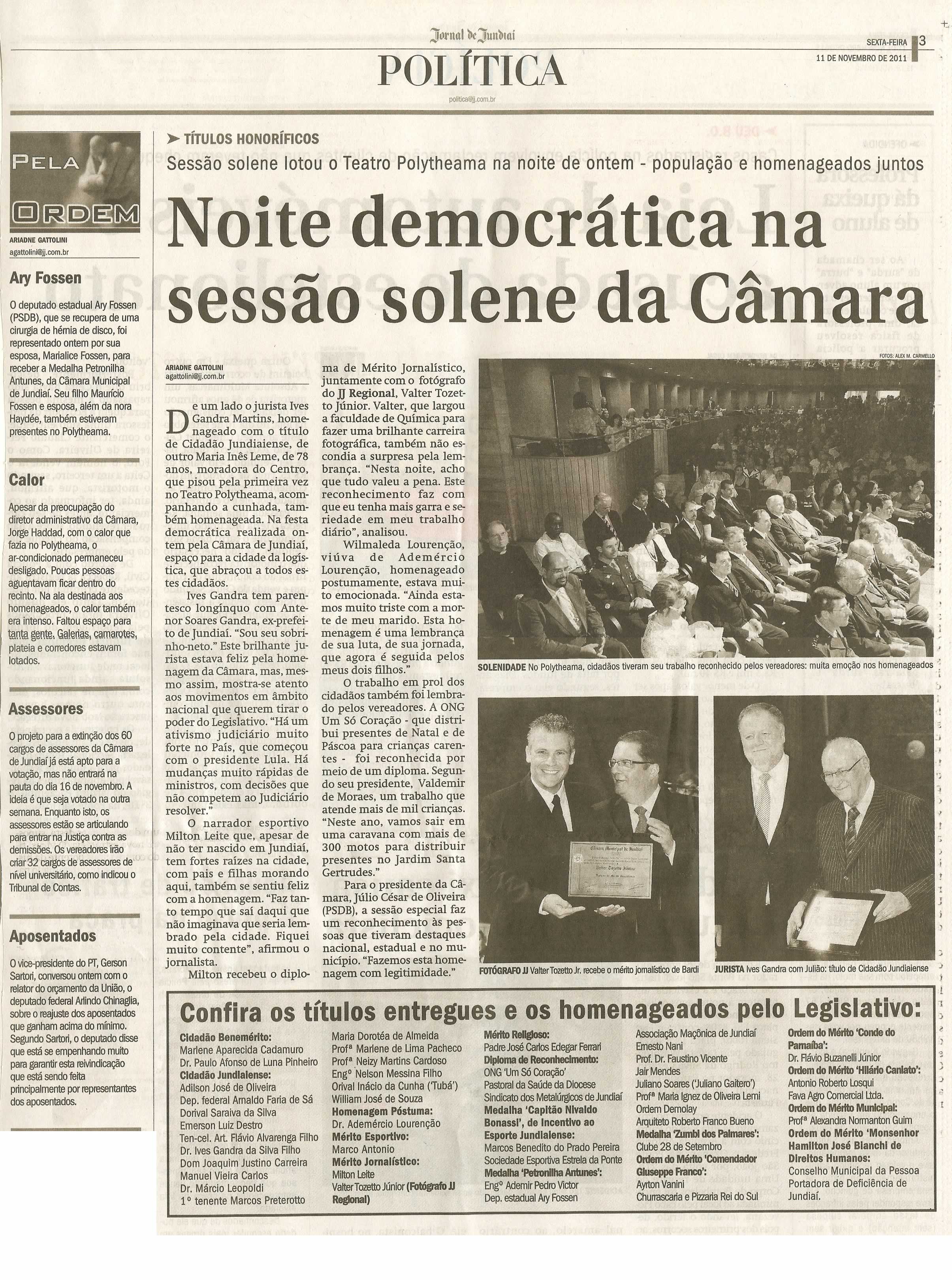 Jornal de Jundiaí - 11/11/2011
