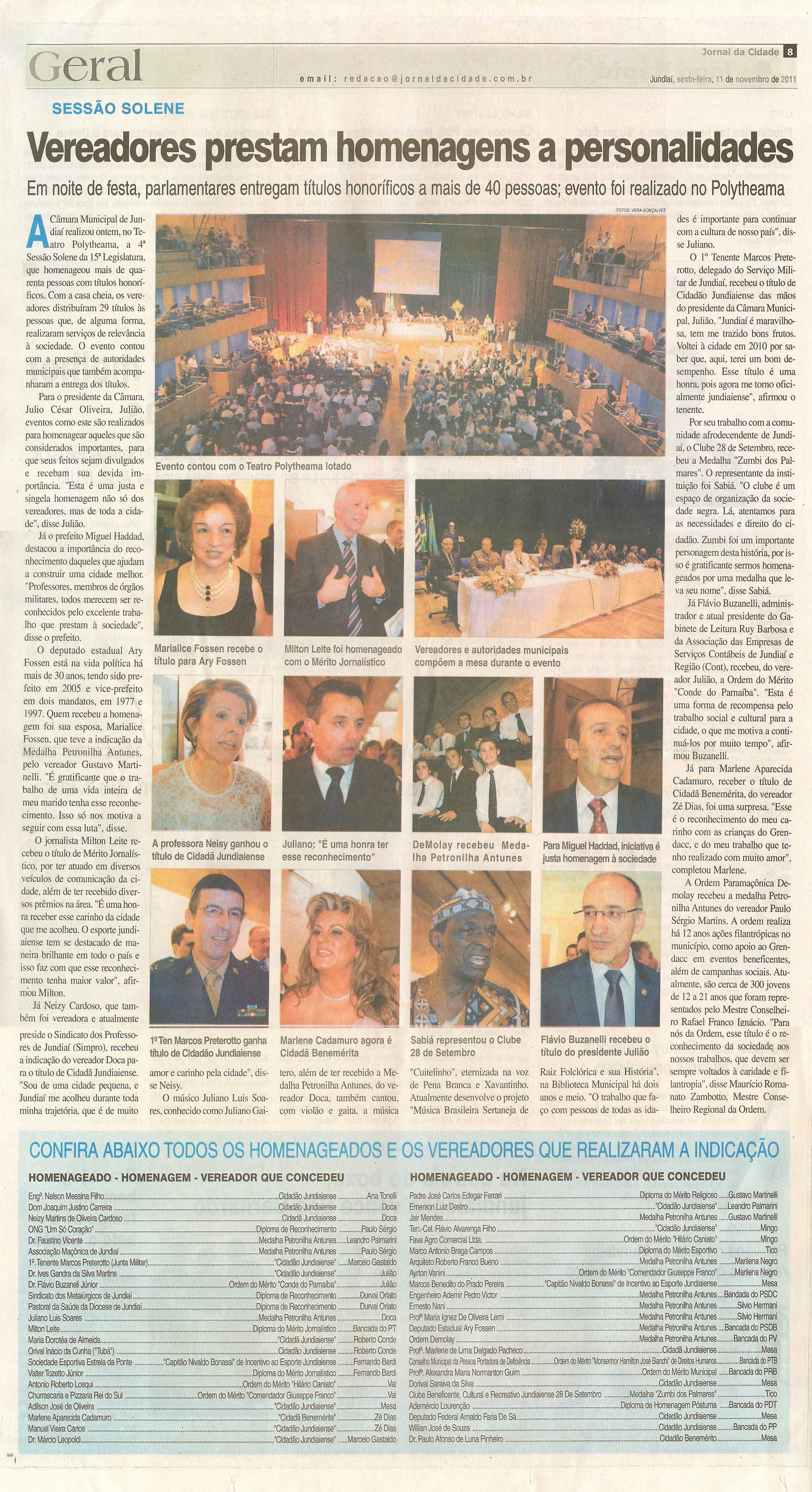 Jornal da Cidade - 11/11/2011