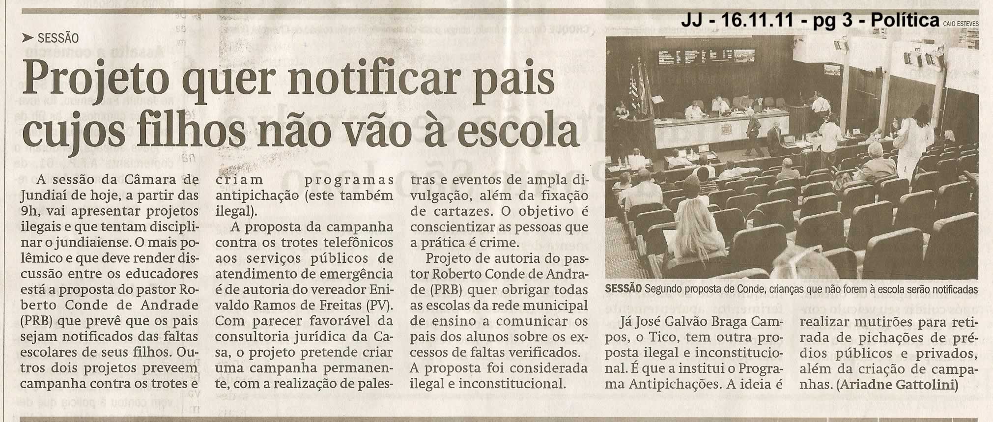 Jornal de Jundiaí - 16/11/2011