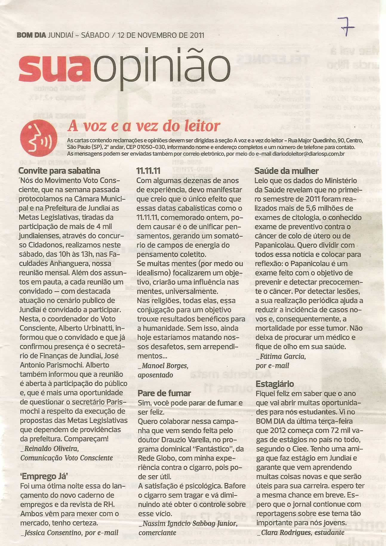 Bom Dia Jundiaí - 12/11/2011