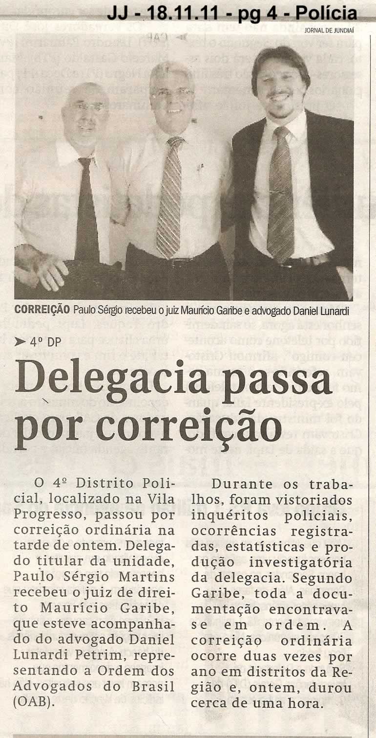 Jornal de Jundiaí - 18/11/2011