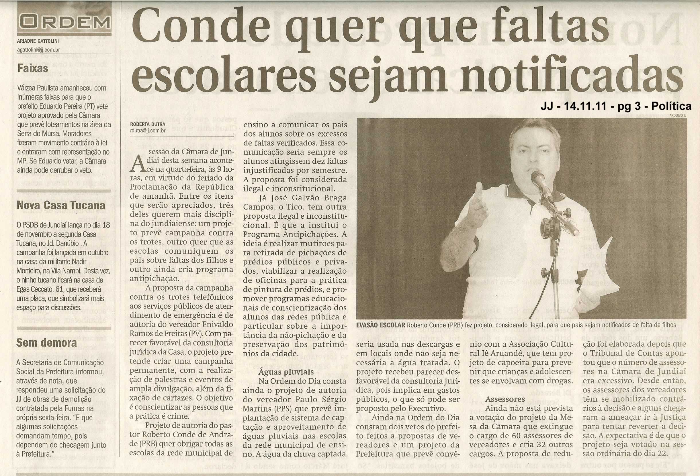 Jornal de Jundiaí - 14/11/2011