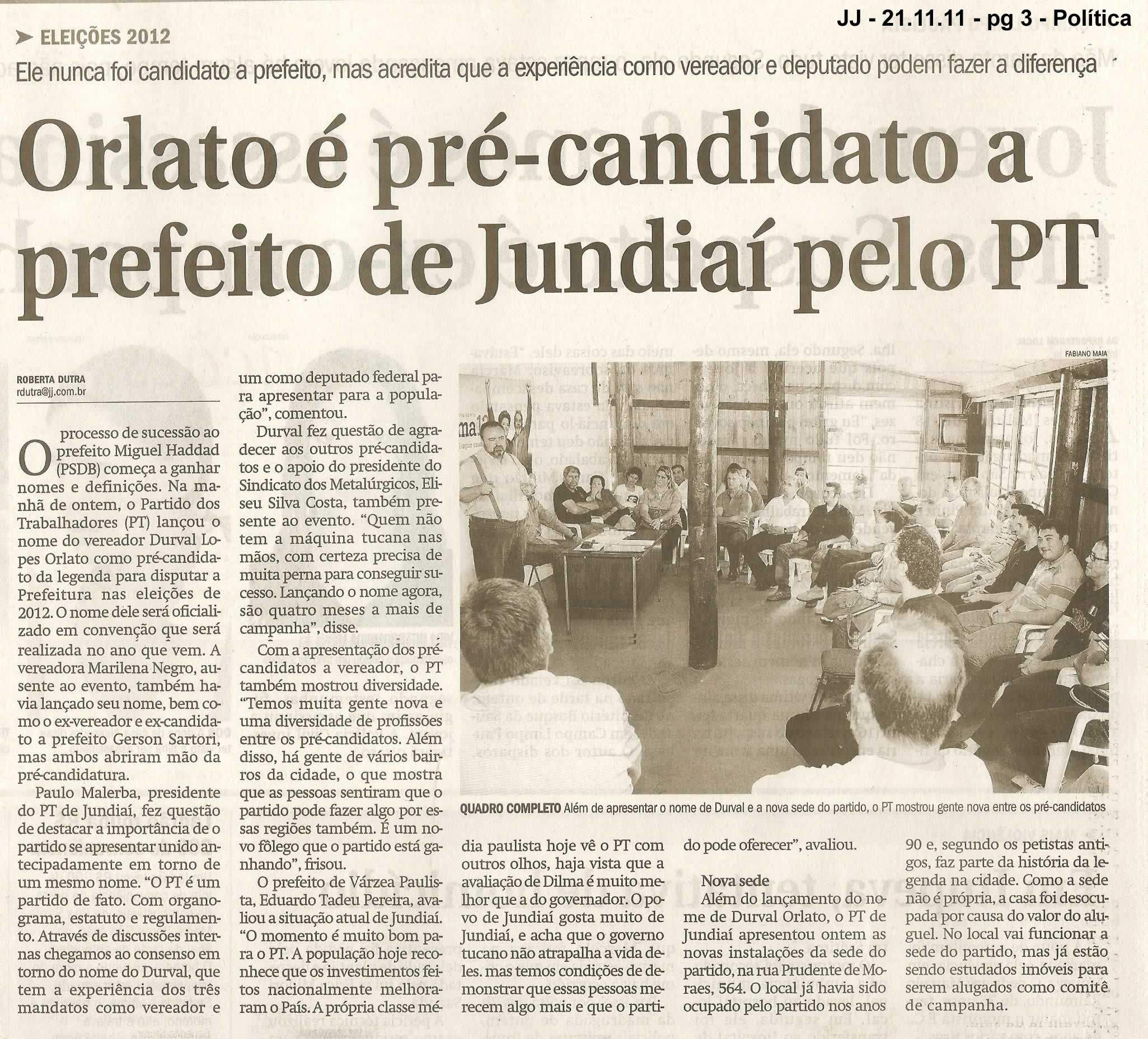 Jornal de Jundiaí - 21/11/2011