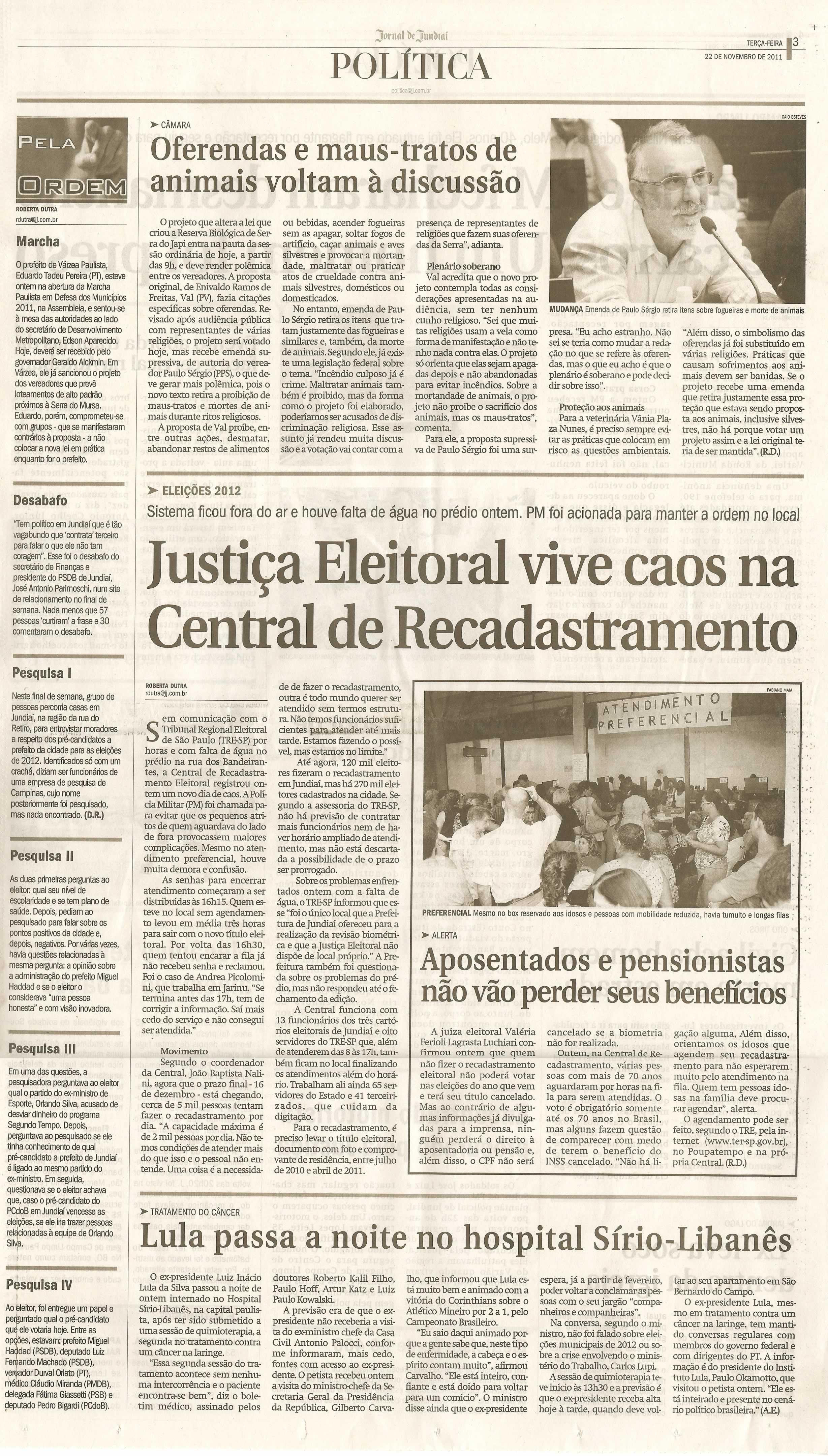 Jornal de Jundiaí - 22/11/2011