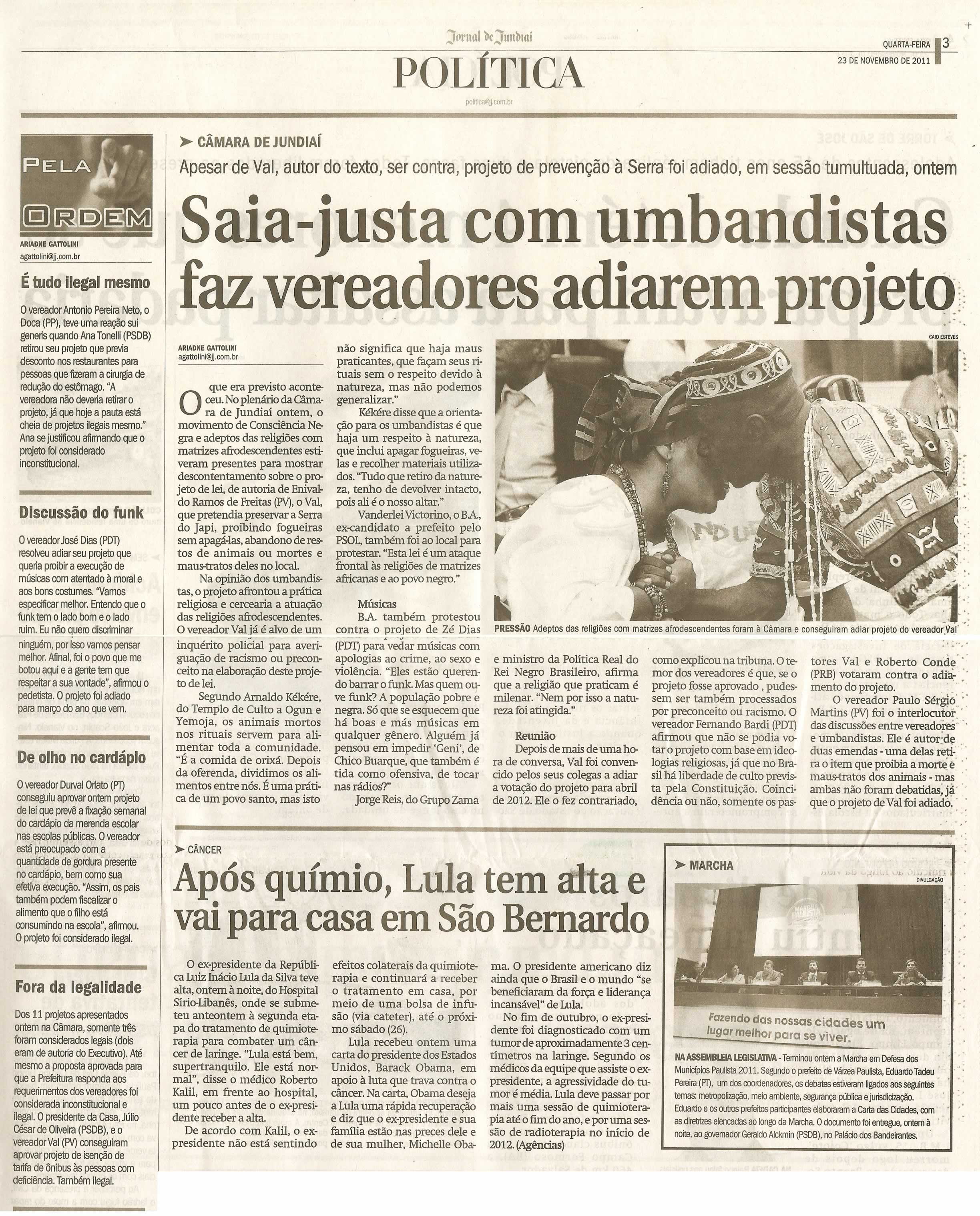 Jornal de Jundiaí - 23/11/2011