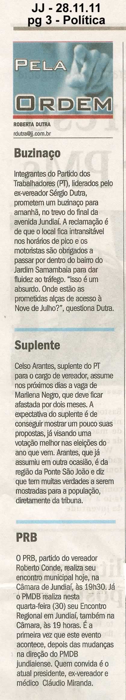Jornal de Jundiaí - 28/11/2011