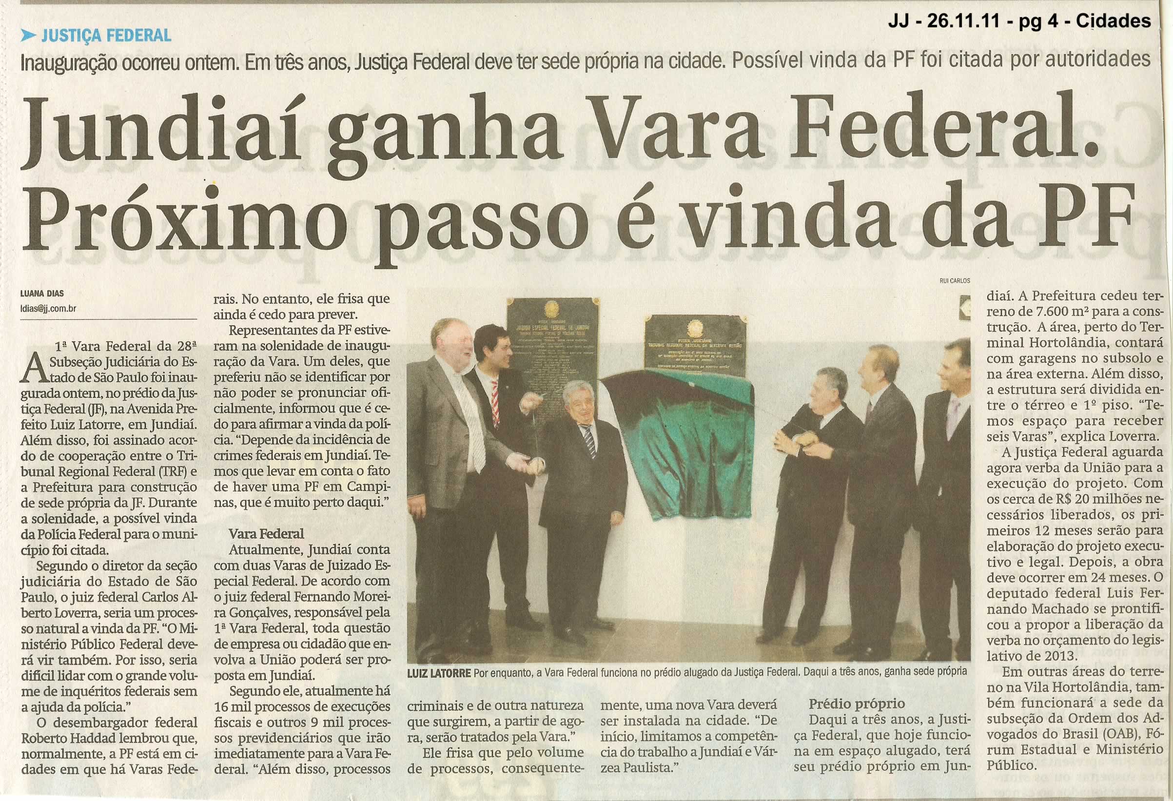 Jornal de Jundiaí - 26/11/2011