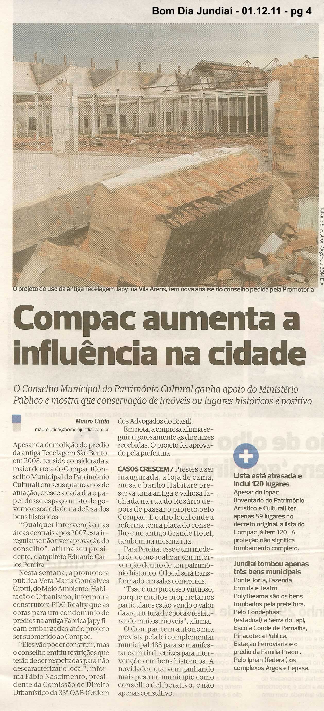 Bom Dia Jundiaí - 01/12/2011
