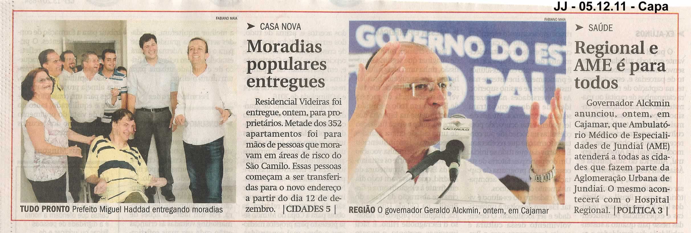 Jornal de Jundiaí - 05/12/2011