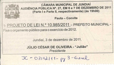 Jornal da Cidade - 03/12/2011