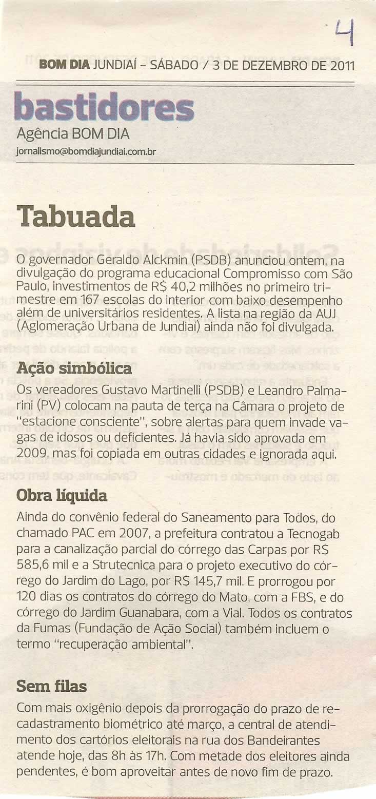 Bom Dia Jundiaí - 03/12/2011