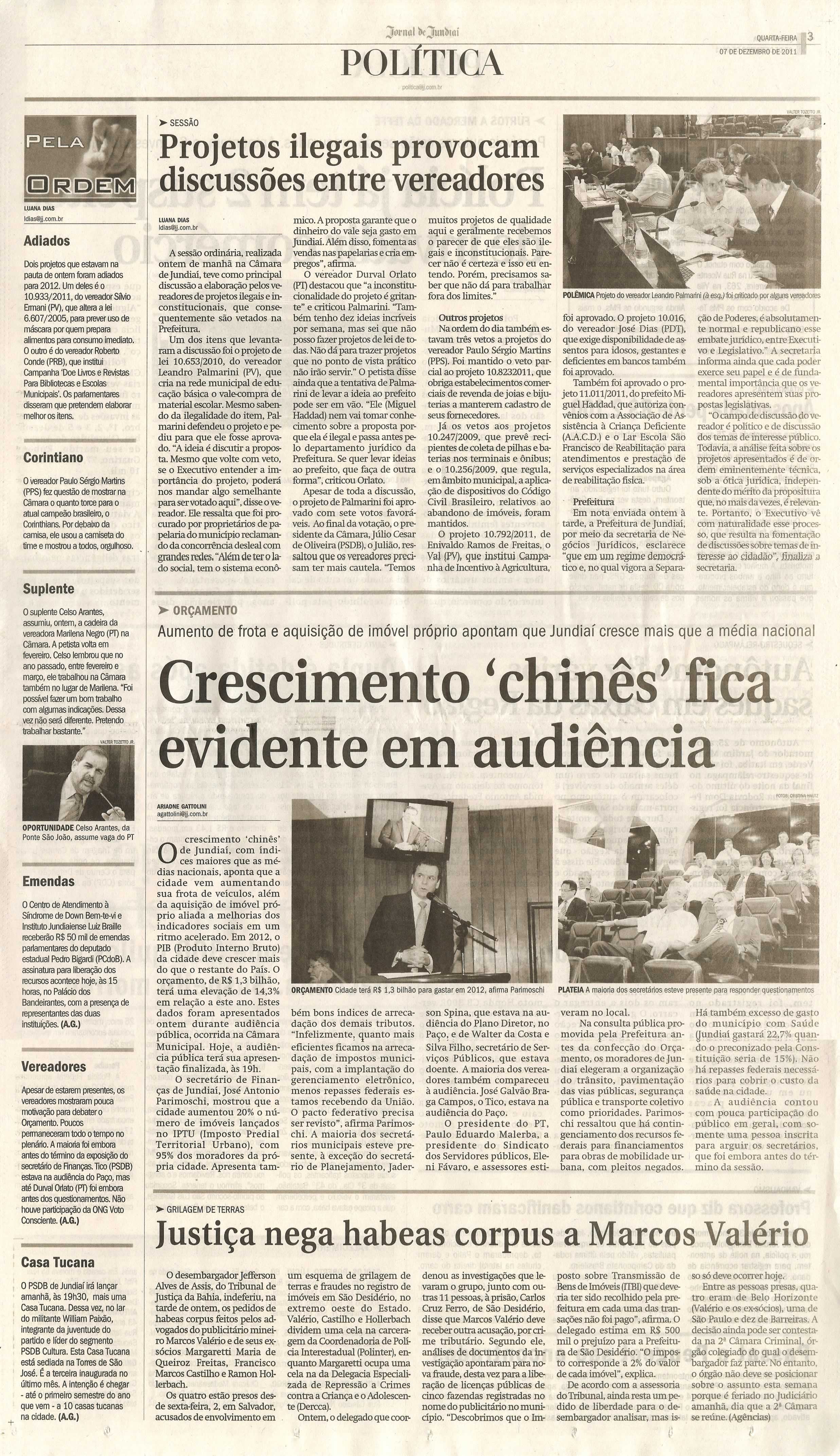 Jornal de Jundiaí - 07/12/2011