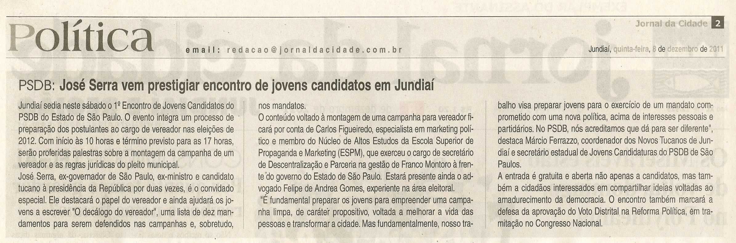 Jornal da Cidade - 08/12/2011