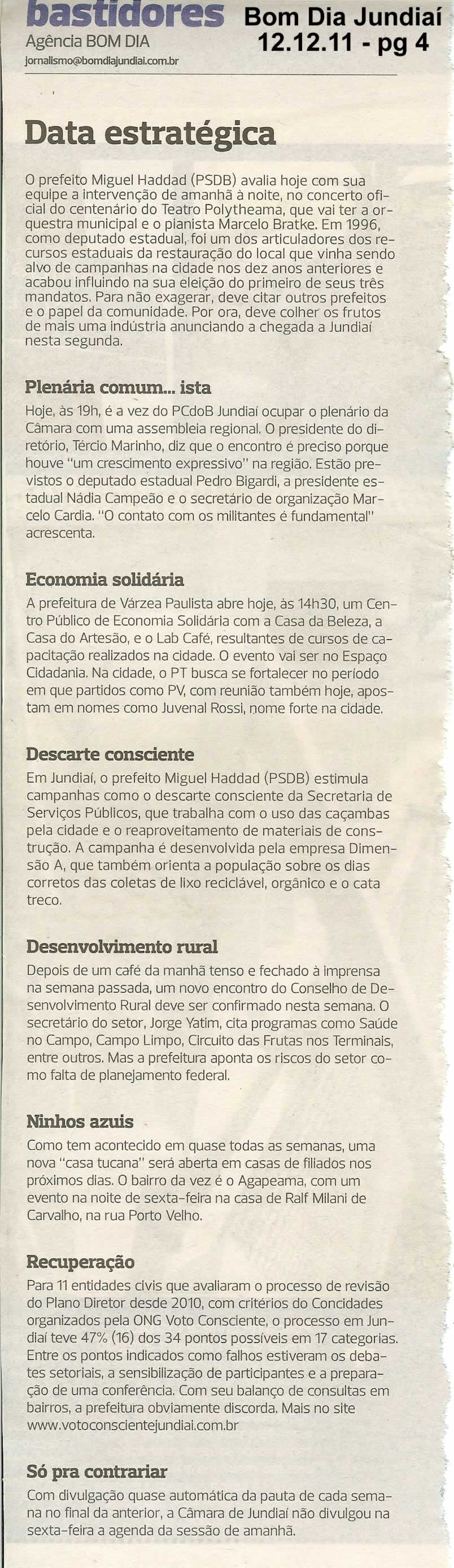 Bom Dia Jundiaí - 12/12/2011