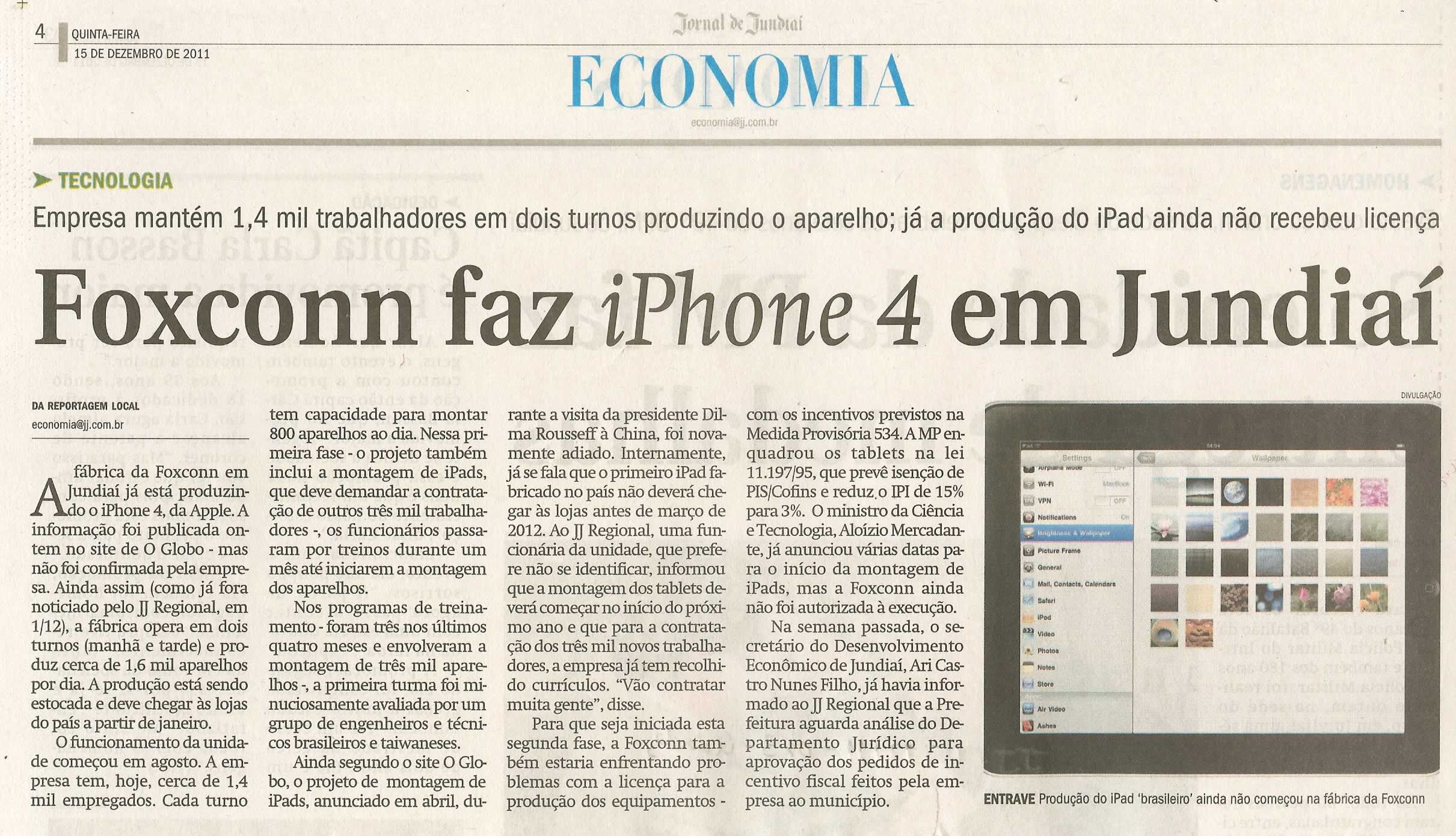 Jornal de Jundiaí - 15/12/2011