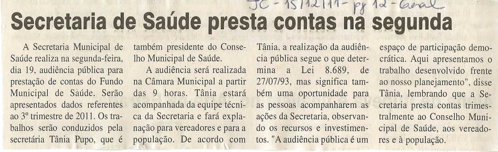 Jornal da Cidade - 15/12/2011