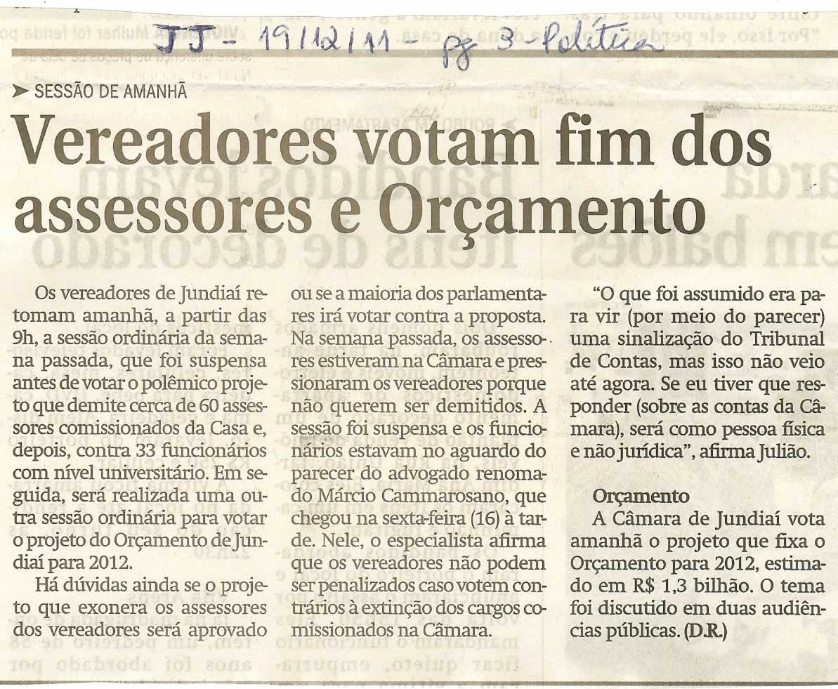 Jornal de Jundiaí - 19/12/2011
