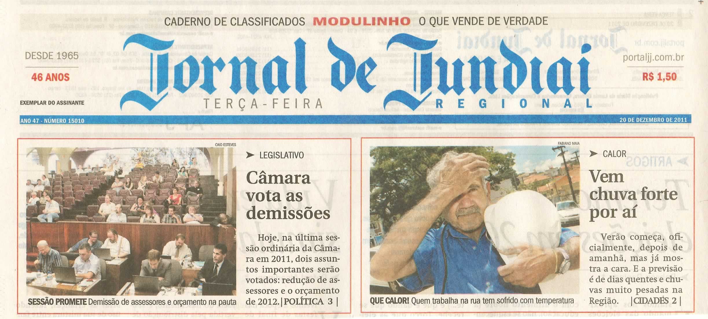 Jornal de Jundiaí - 20/12/2011