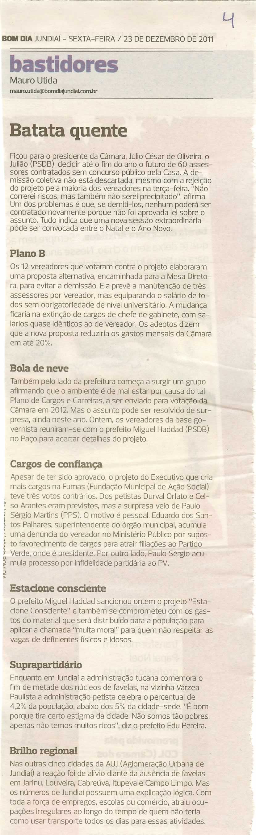 Bom Dia Jundiaí - 23/12/2011