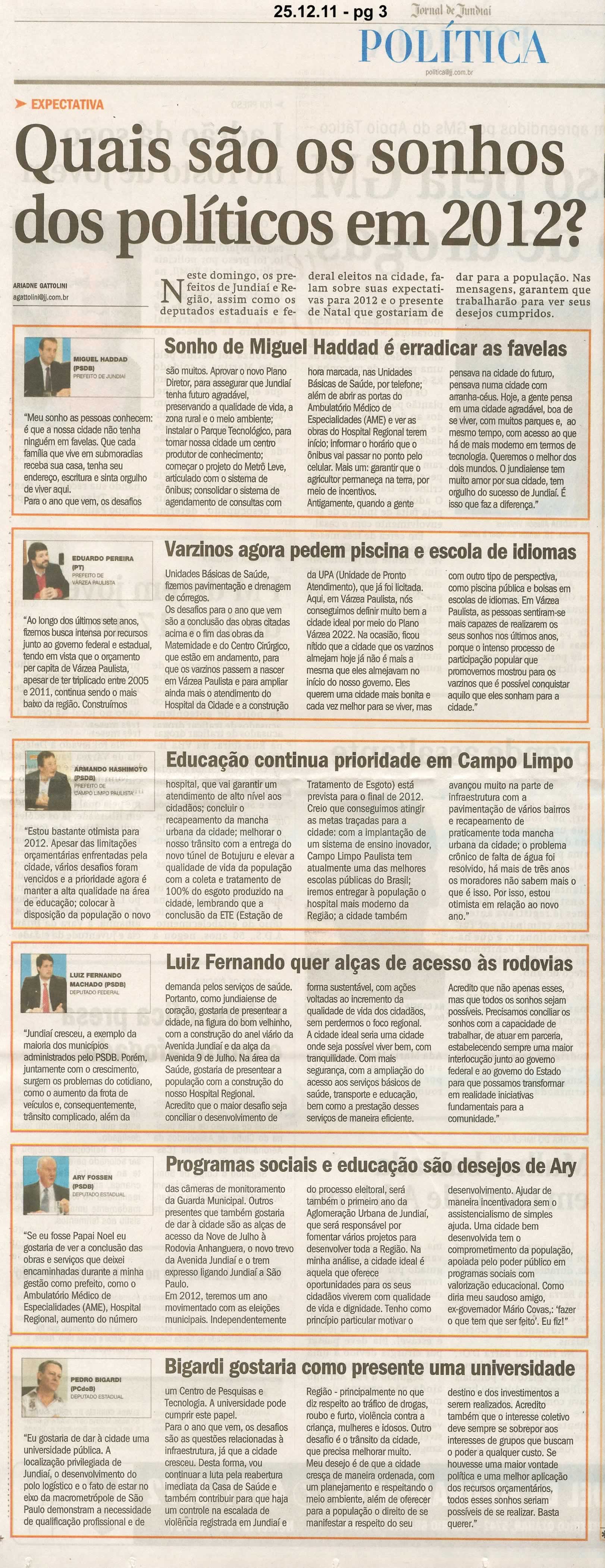 Jornal de Jundiaí - 25/12/2011