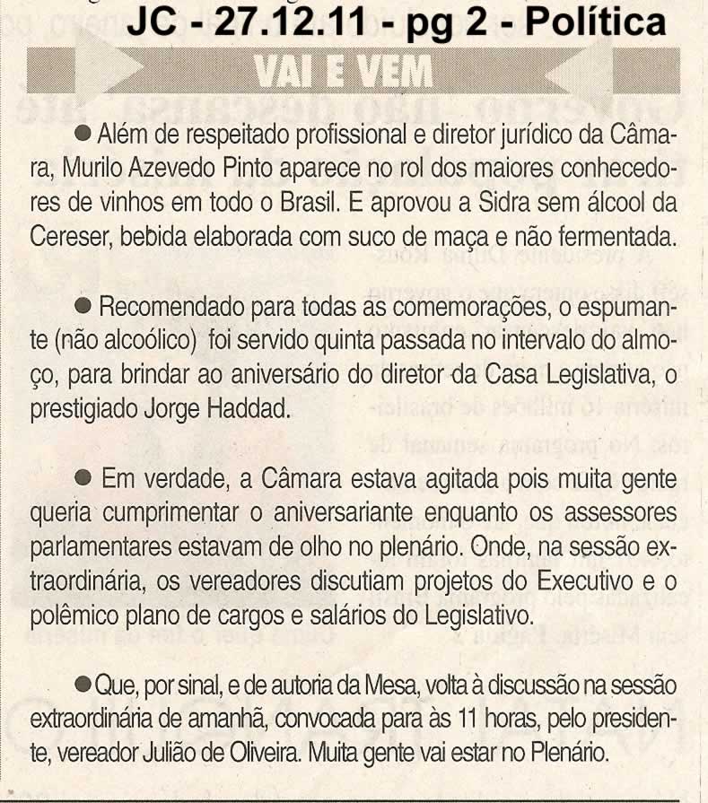 Jornal da Cidade - 27/12/2011