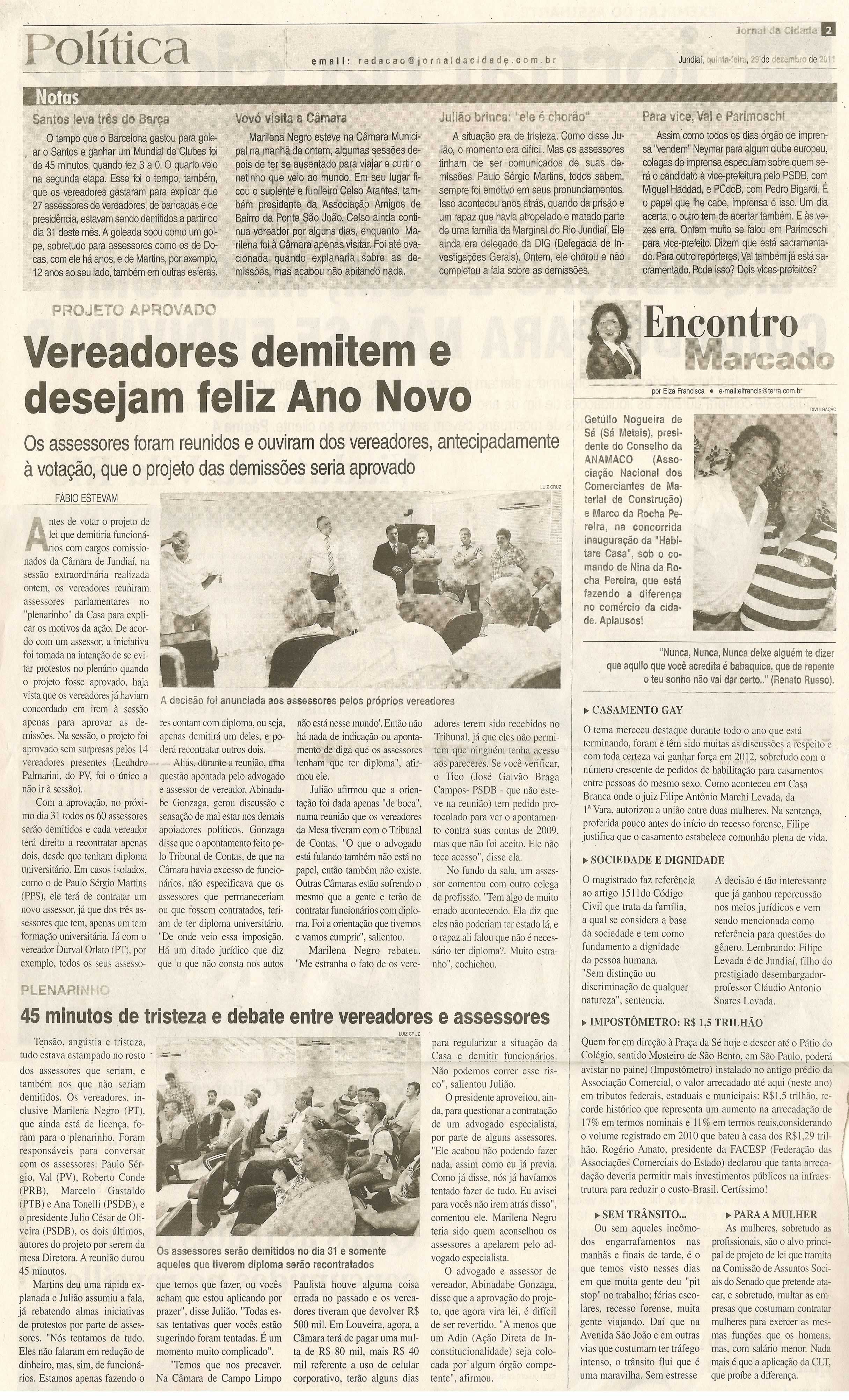 Jornal da Cidade - 29/12/2011