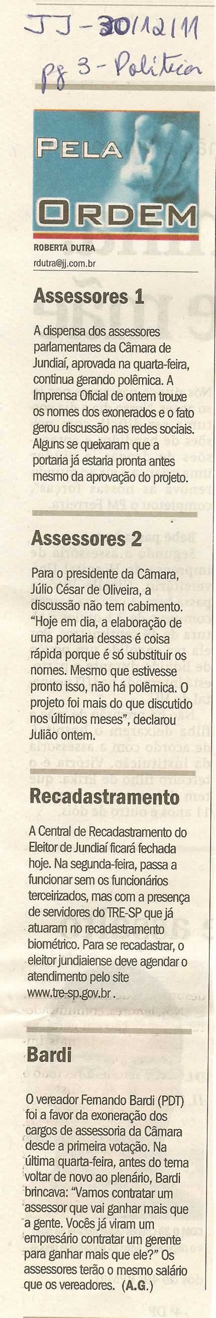 Jornal de Jundiaí - 30/12/2011