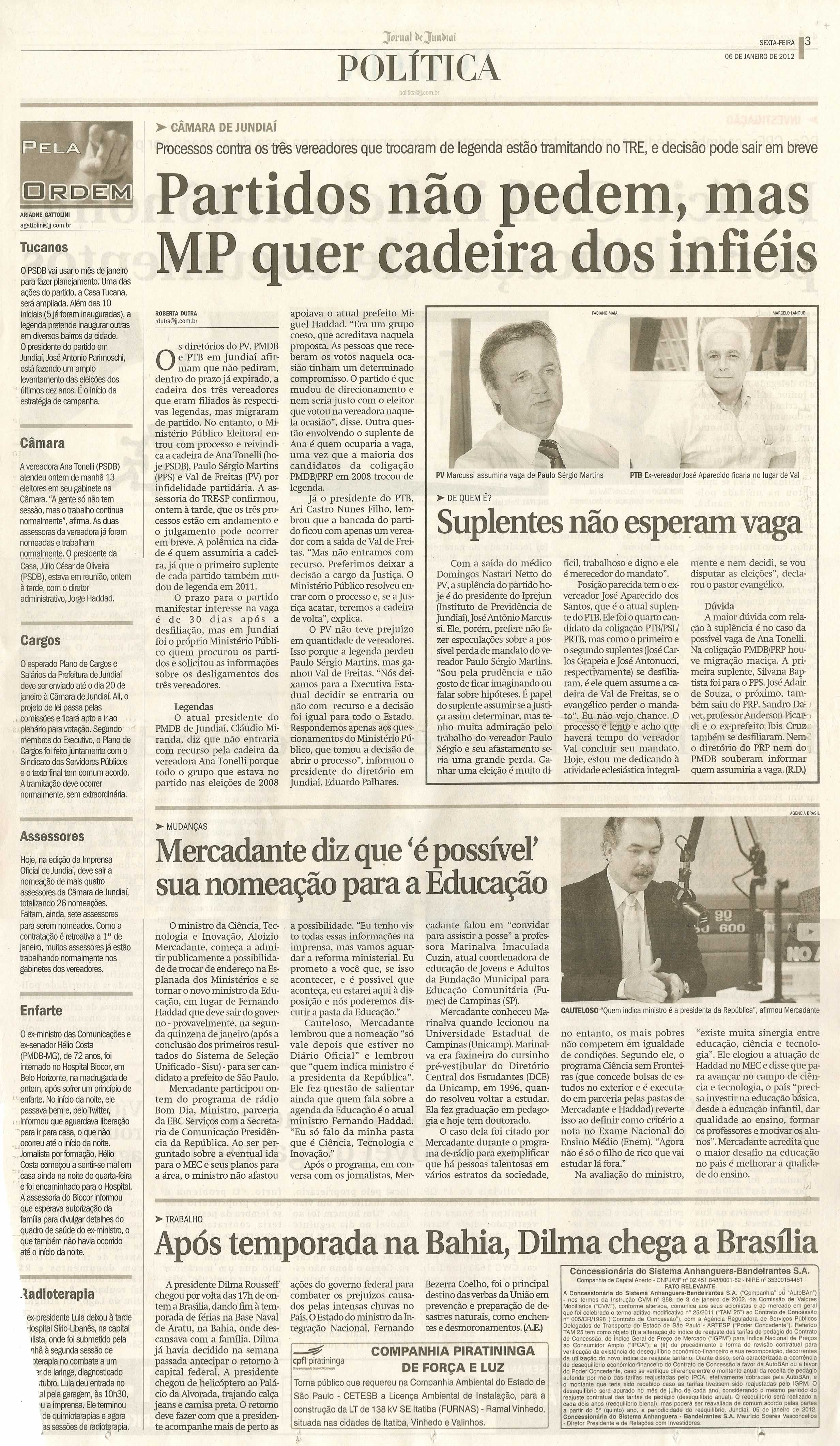 Jornal de Jundiaí - 06/01/2012
