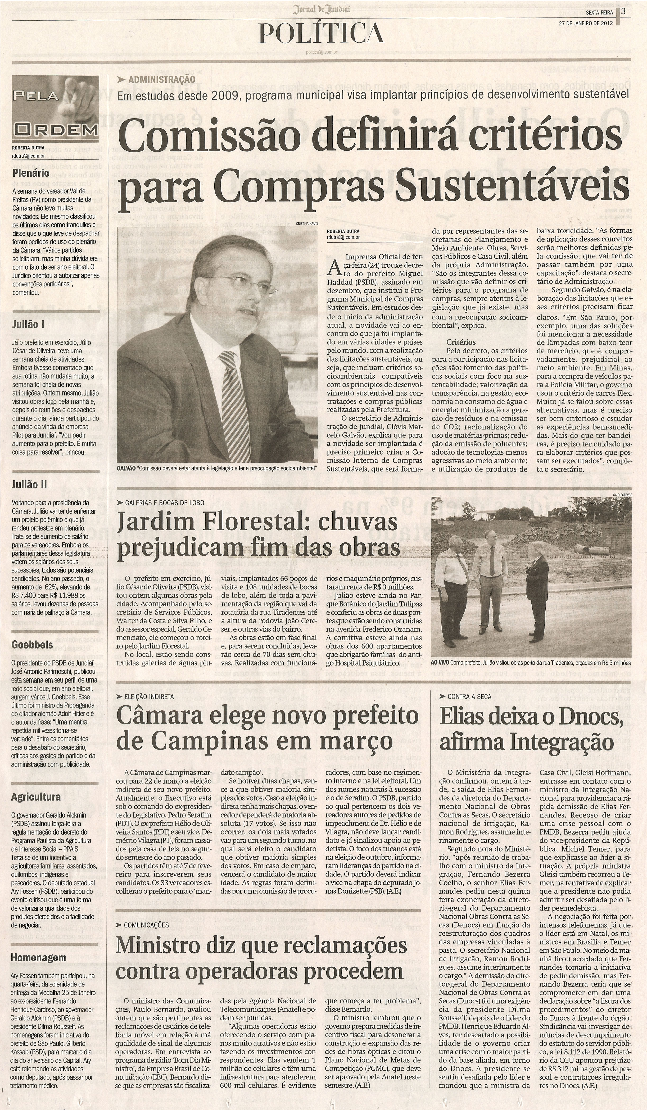 Jornal de Jundiaí - 27/01/2012