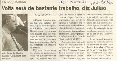 Jornal da Cidade - 31/01/2012