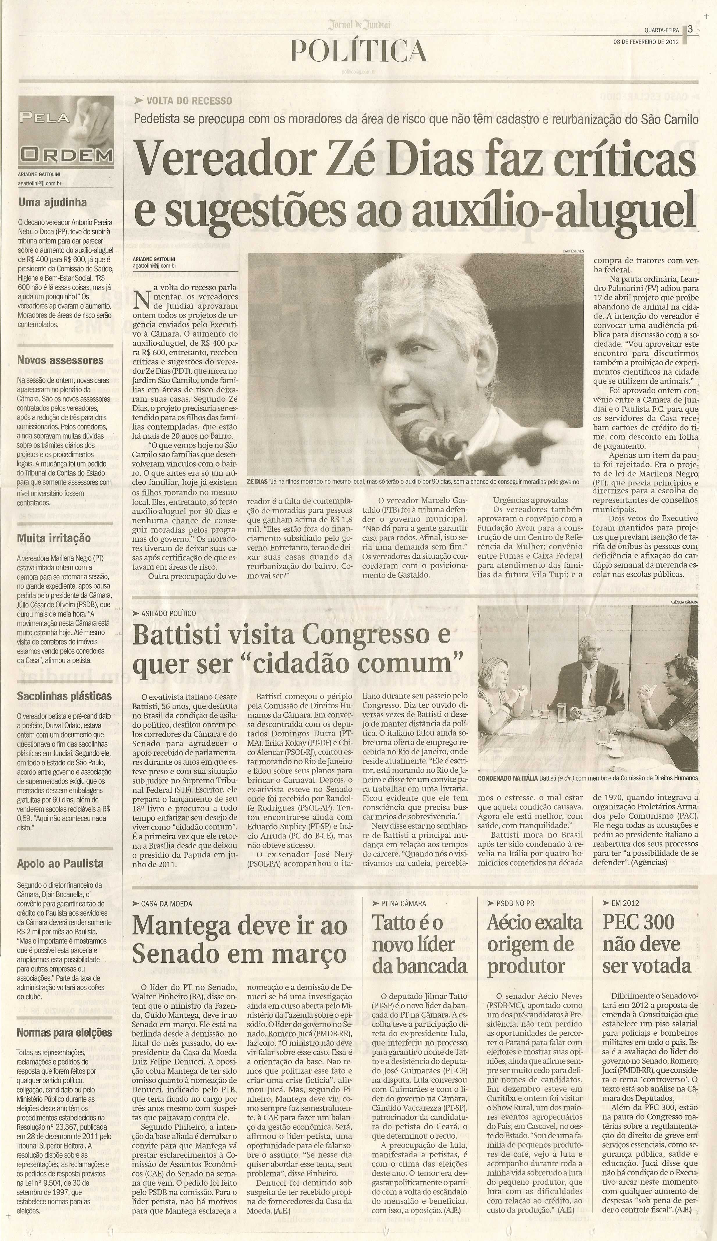Jornal de Jundiaí - 08/02/2012